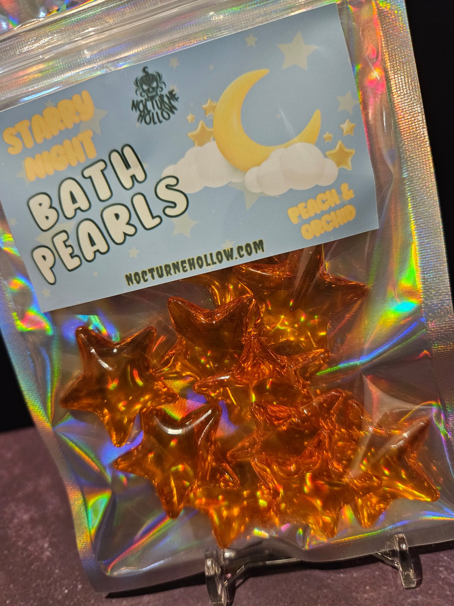 Bath Pearls - Starry Night Peach & Orchid